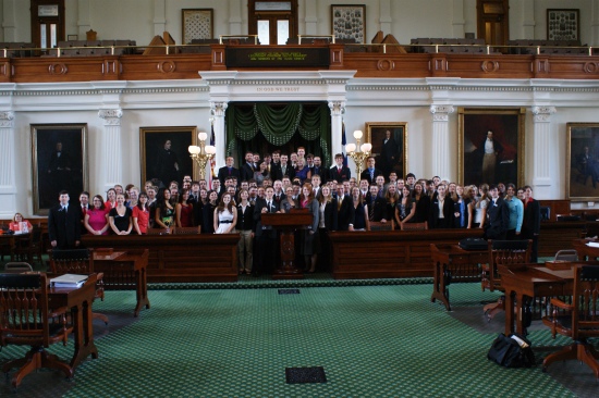 SONY DSC Patriot Academy students on the Texas Senate Floor