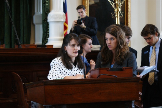 SONY DSC Priscilla debating her immigration bill