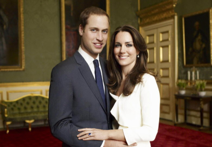 Prince William and Kate Middleton's official engagement portrait