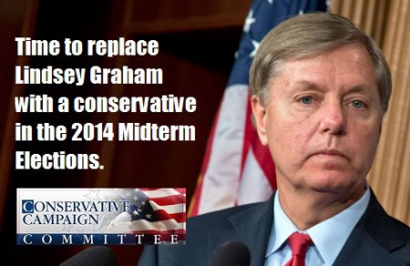 #PrimaryGraham image opposing Lindsey Graham